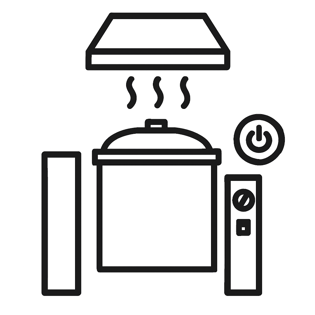 Signal for exhaust hood